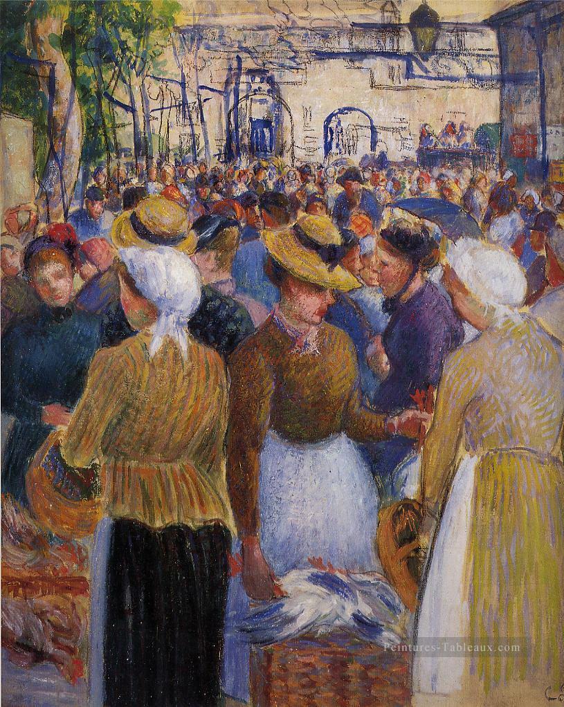 marché aux volailles à gisors 1889 Camille Pissarro Peintures à l'huile